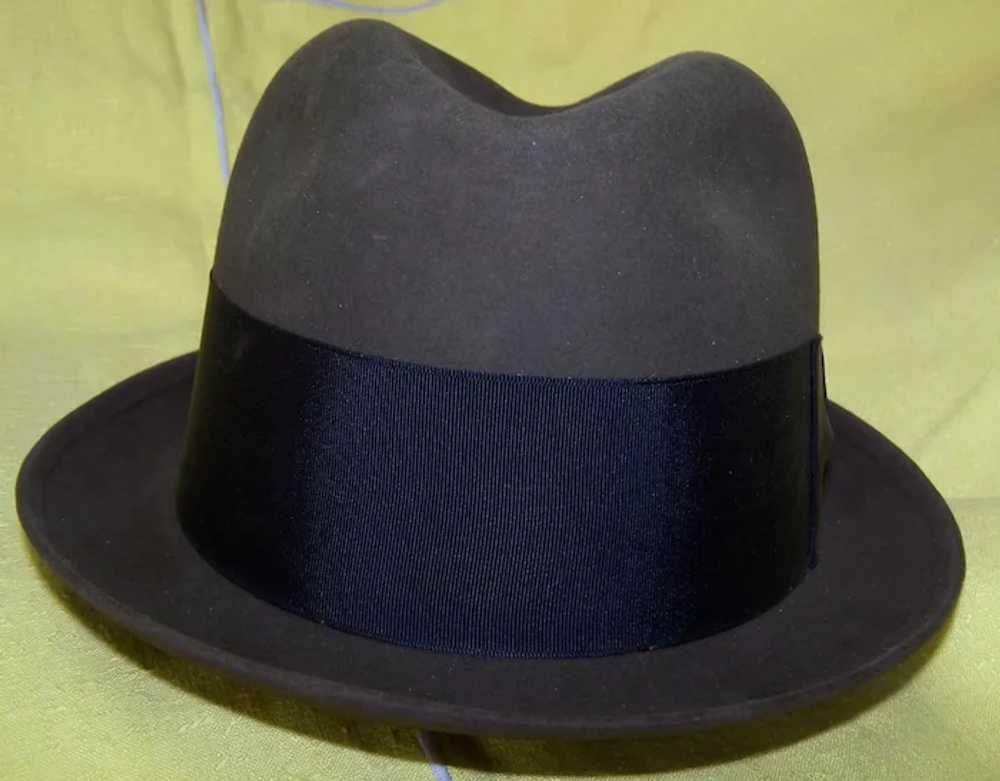 Vintage Rich Olive Green Man's Cavanagh Hat - image 2
