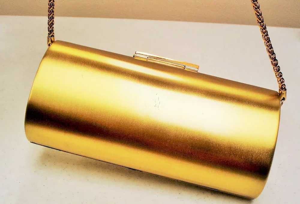Vintage Rodo Italy Gold Hard Case Minaudiere Clut… - image 4
