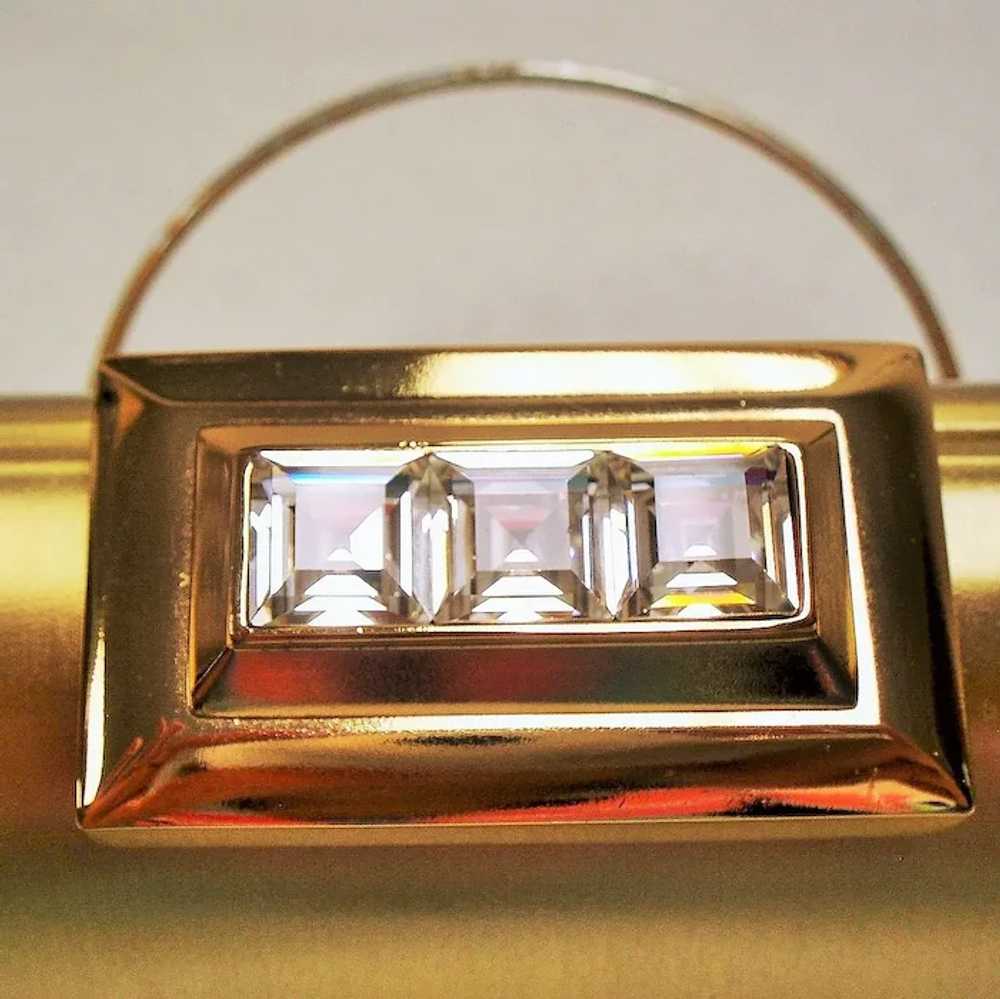 Vintage Rodo Italy Gold Hard Case Minaudiere Clut… - image 5