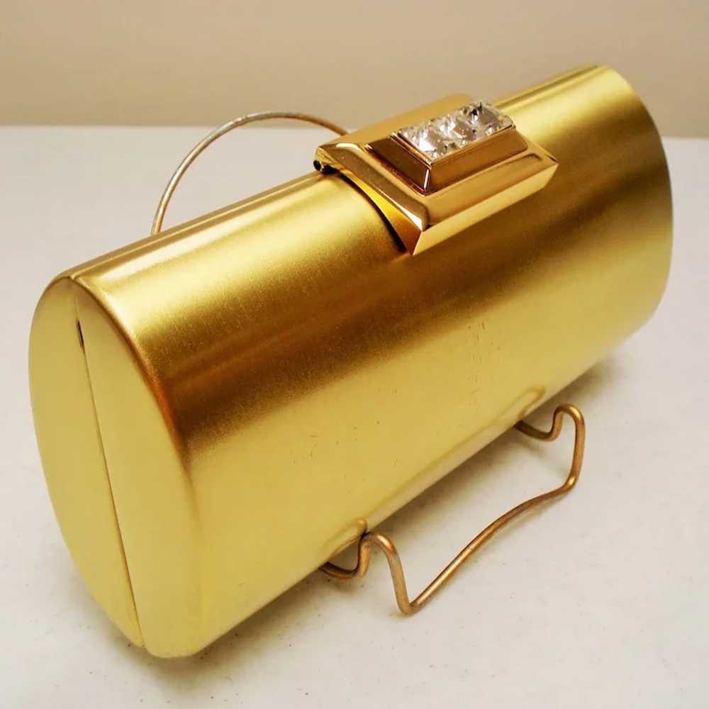 Vintage Rodo Italy Gold Hard Case Minaudiere Clut… - image 6