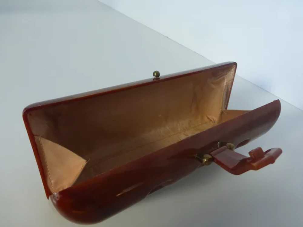 1950s Lucite Baguette Clutch Purse withRhinestone… - image 7