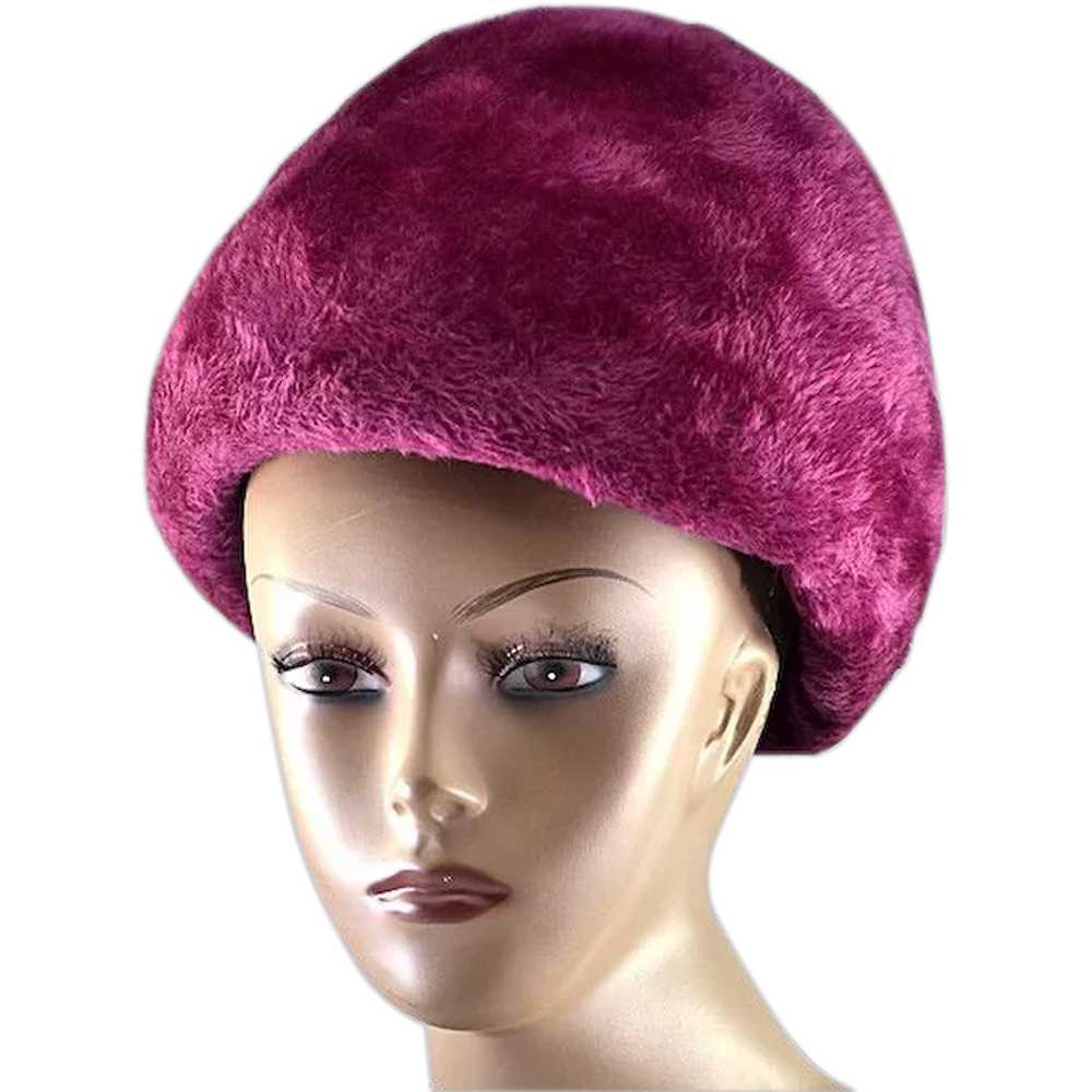 Vintage 1950's Purple Dior "Gumdrop" Hat - image 1