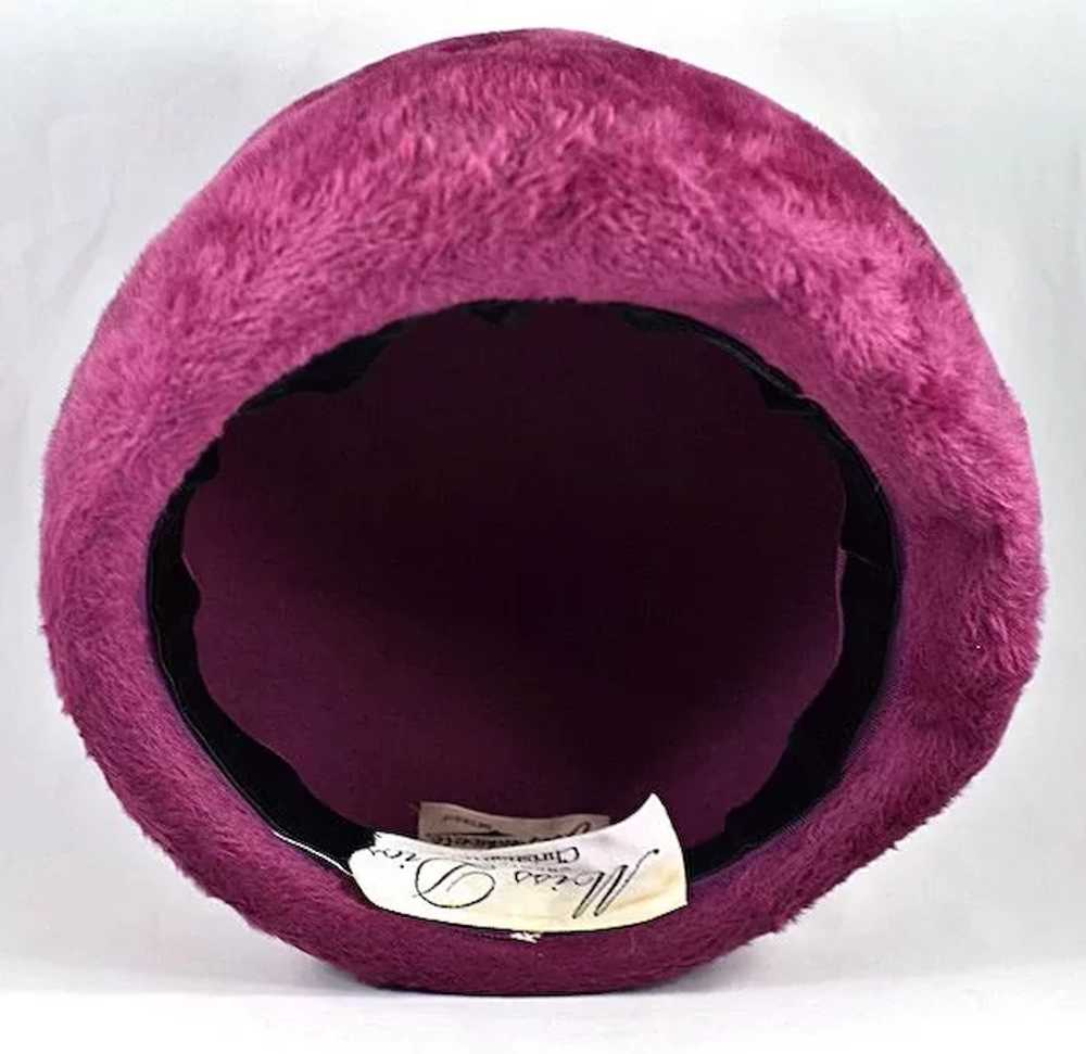 Vintage 1950's Purple Dior "Gumdrop" Hat - image 7