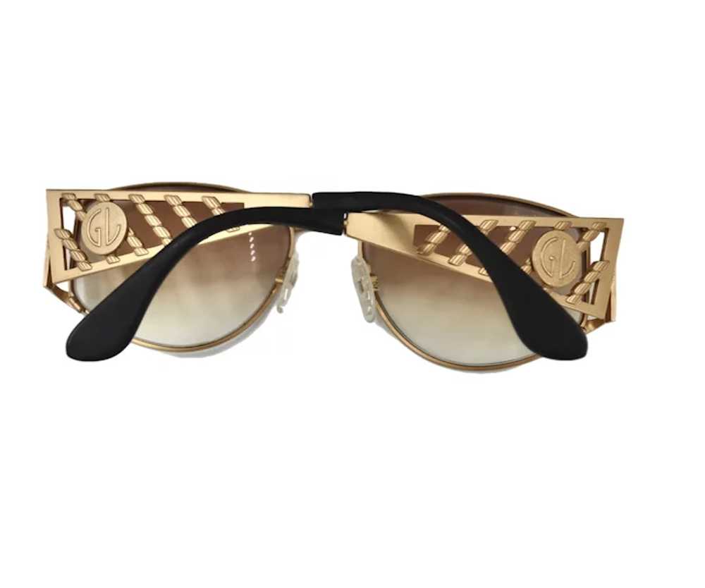 Guy Laroche Vintage Wide Temple Gold-Tone Tinted … - image 3