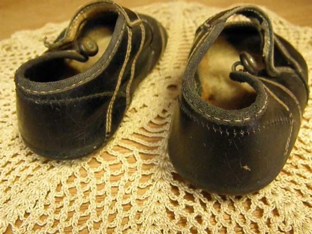 Precious Black Leather Baby Shoes - image 5