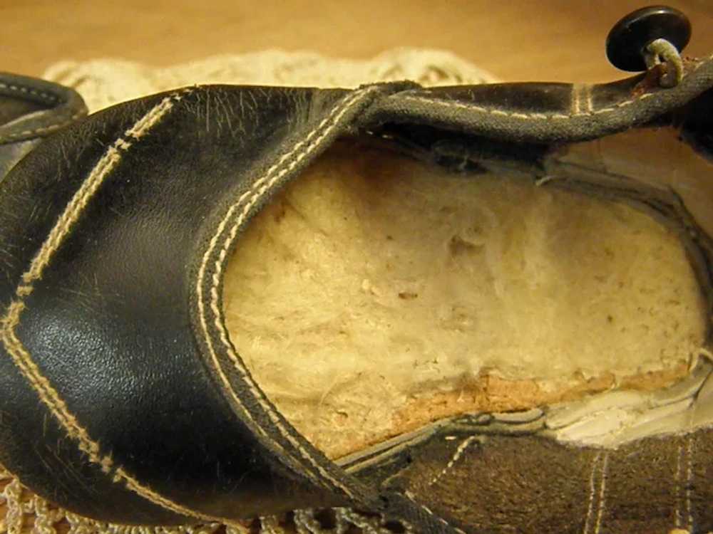 Precious Black Leather Baby Shoes - image 7