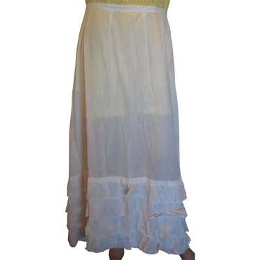 Victorian White Cotton Slip for Lawn Skirt - image 1