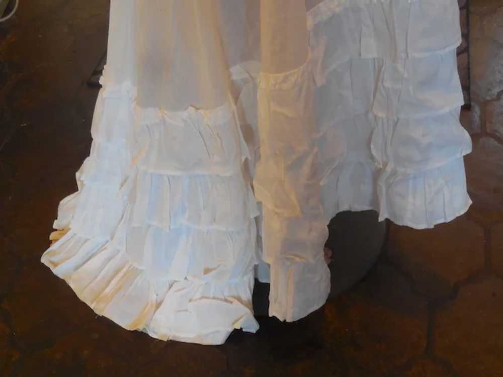 Victorian White Cotton Slip for Lawn Skirt - image 2