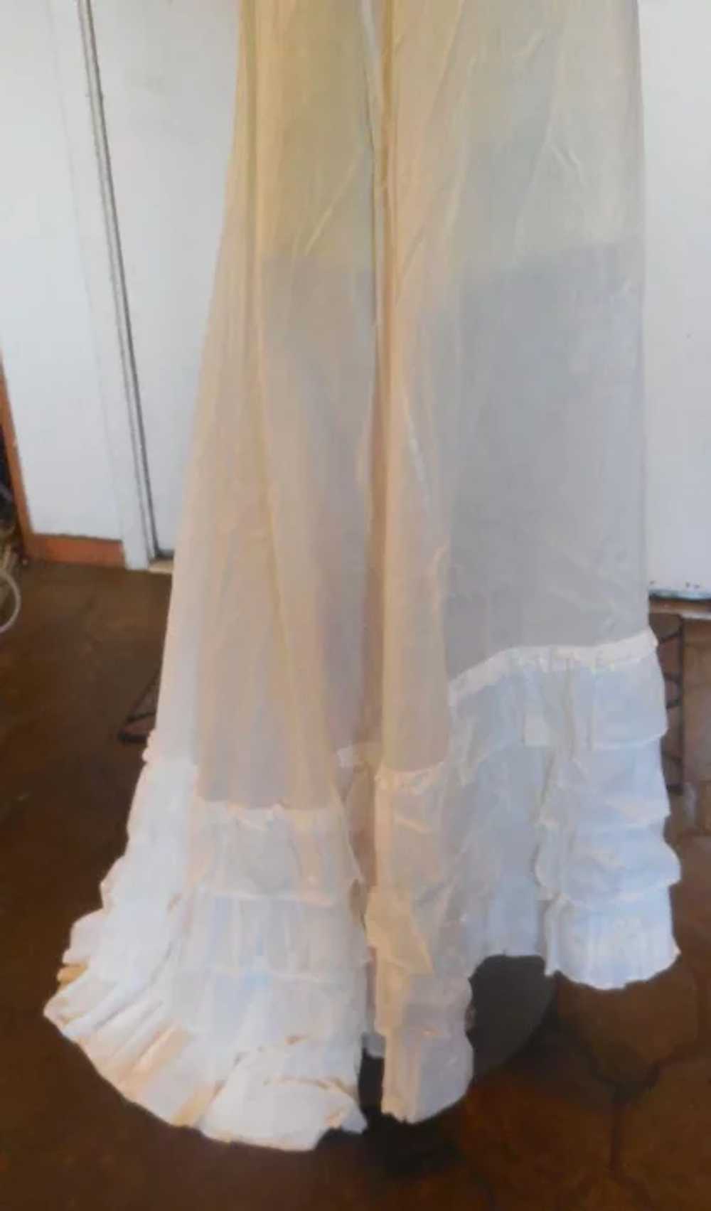 Victorian White Cotton Slip for Lawn Skirt - image 3