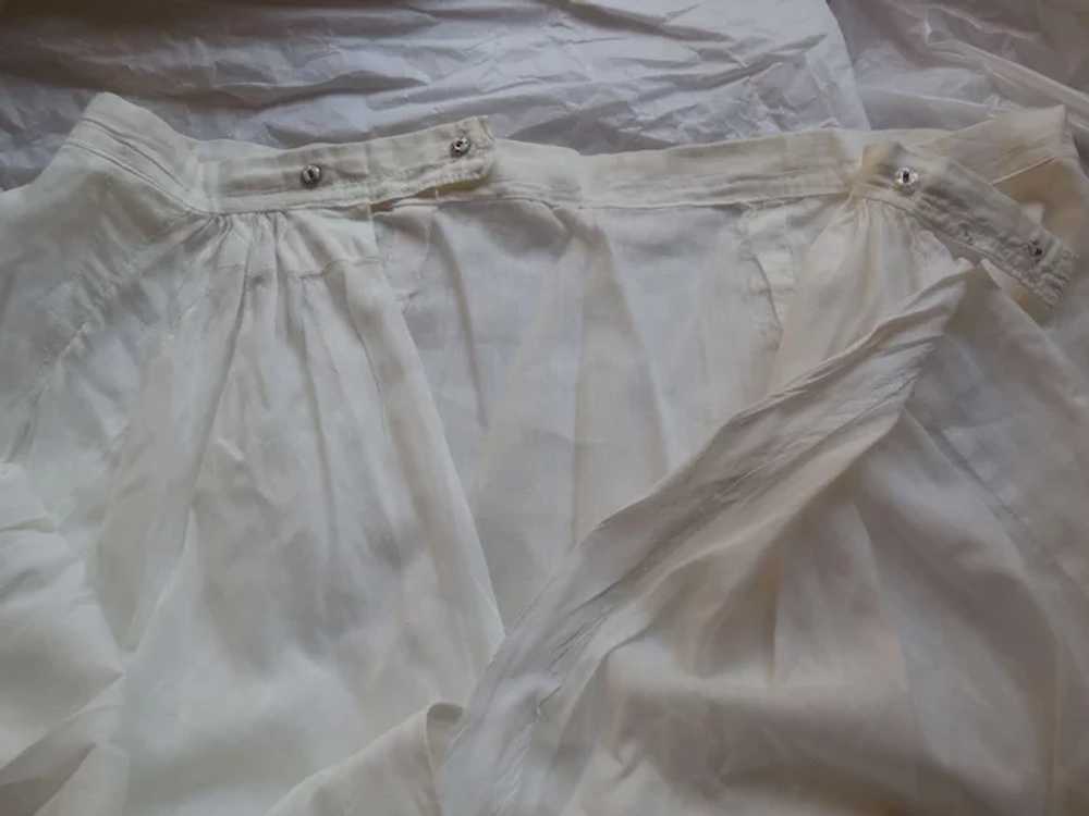 Victorian White Cotton Slip for Lawn Skirt - image 4