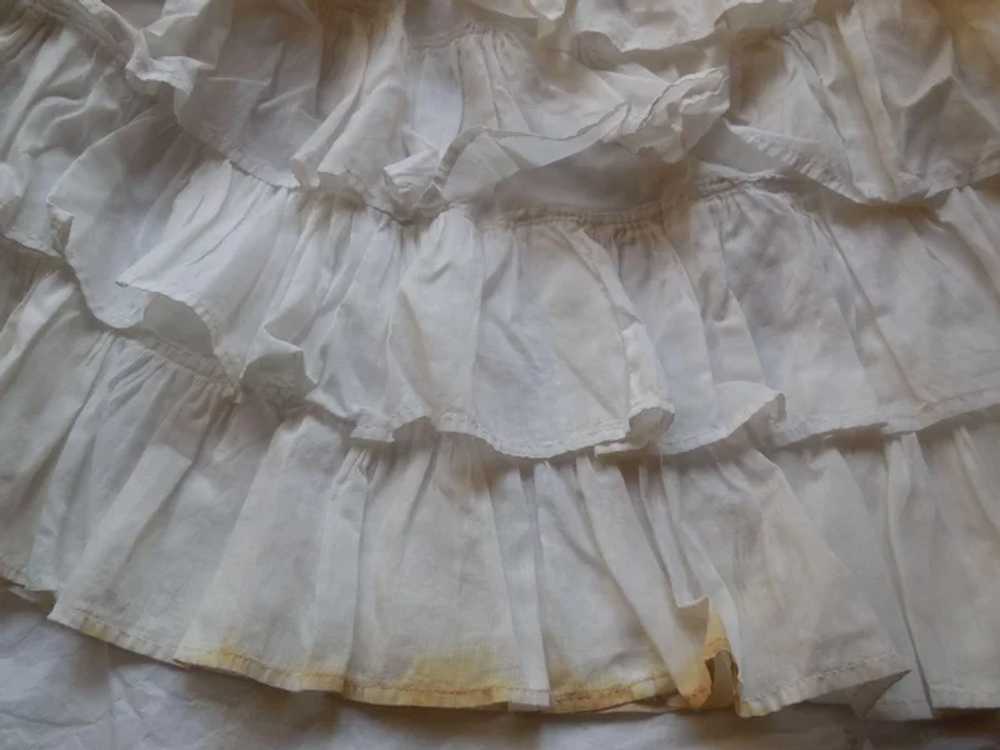 Victorian White Cotton Slip for Lawn Skirt - image 5