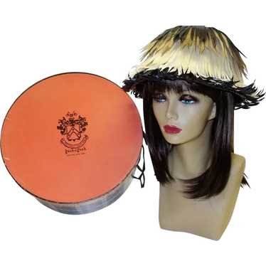 Vintage Peck and Peck Hat and Hatbox Made in Italy