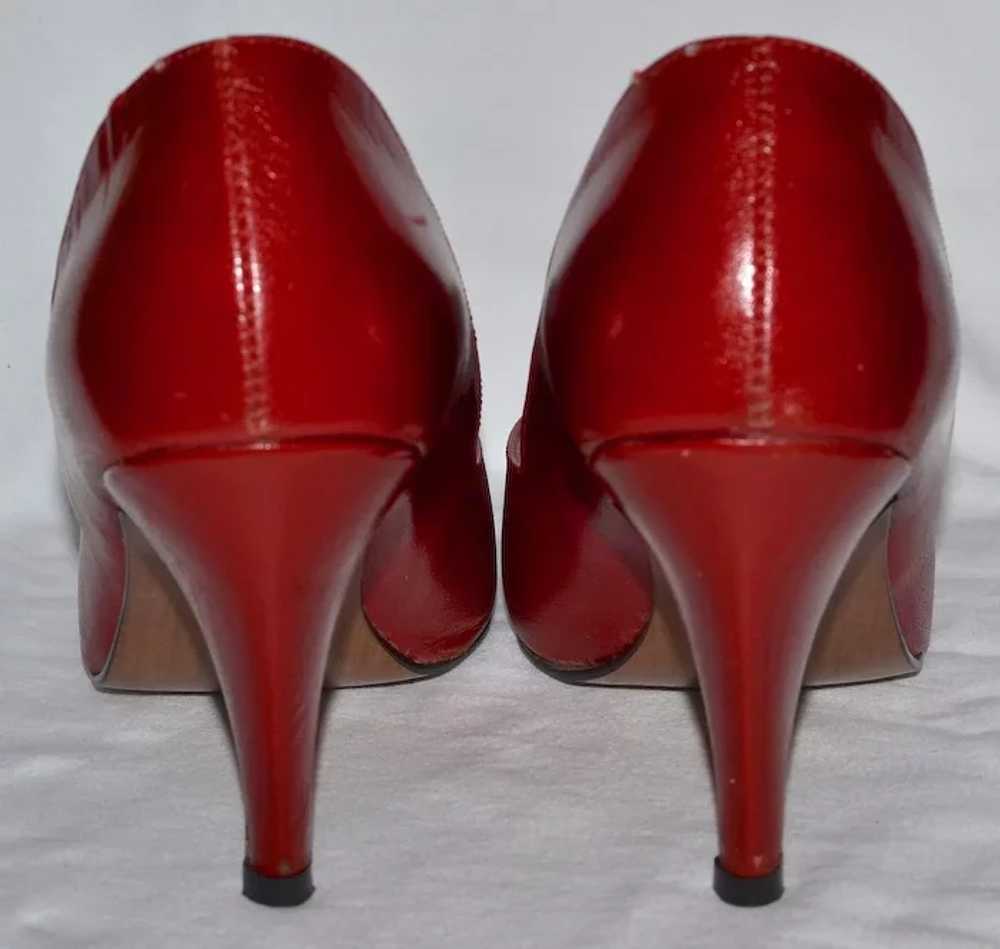 1960s Donaire ~ Red Kidskin Leather Heels - image 5