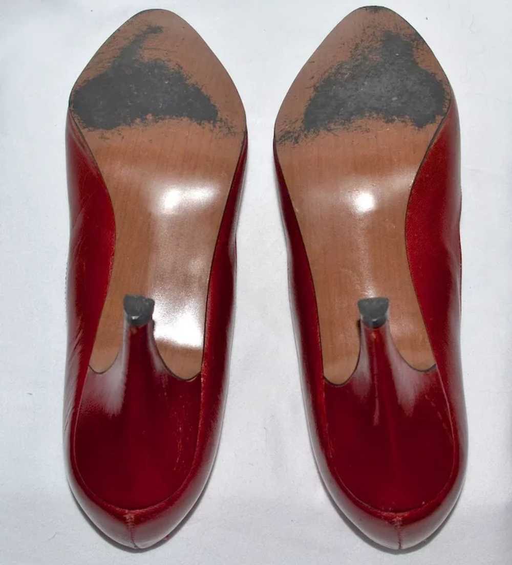 1960s Donaire ~ Red Kidskin Leather Heels - image 7