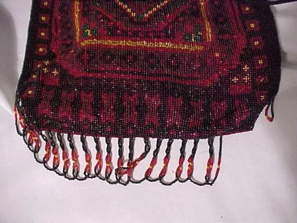 Beaded Bag with Indian Motif - image 3