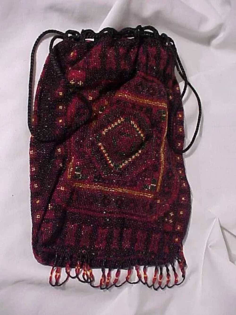 Beaded Bag with Indian Motif - image 4