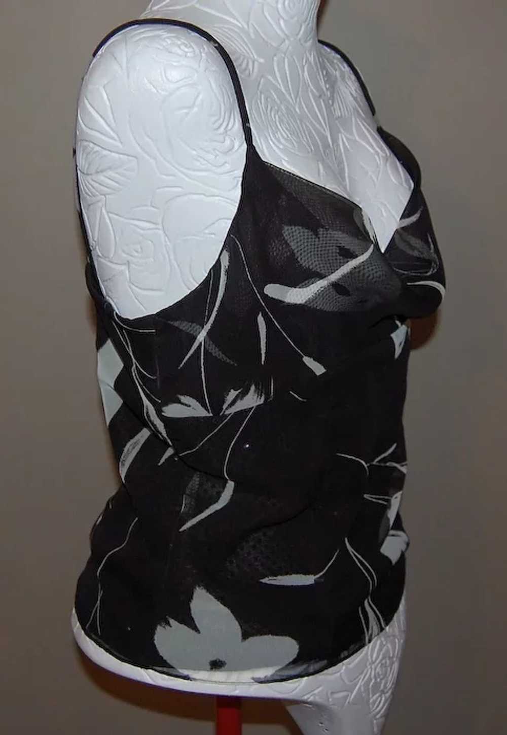 1980s Jessica McClintock ~ Black Sequin Camisole … - image 2