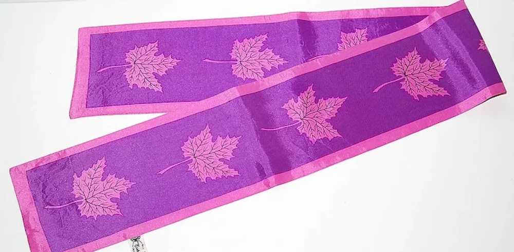 Nasharr Freres 40" Long Purple & Fuchsia Pink Lea… - image 4