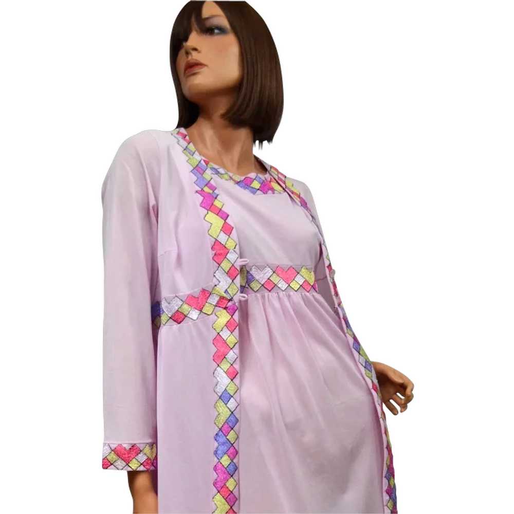 Circa 1970s Emilio Pucci Tagged 2-Pc Pink Mauve N… - image 2