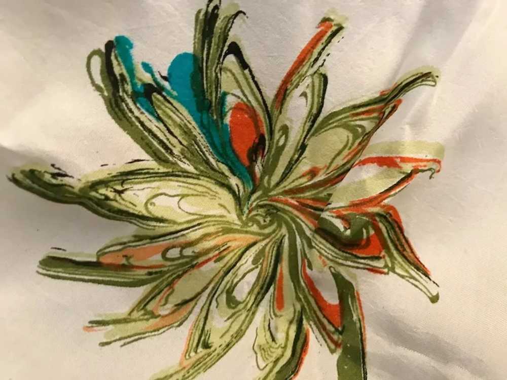 Hand Painted Sheer Silk Scarf,  30" Square - image 4