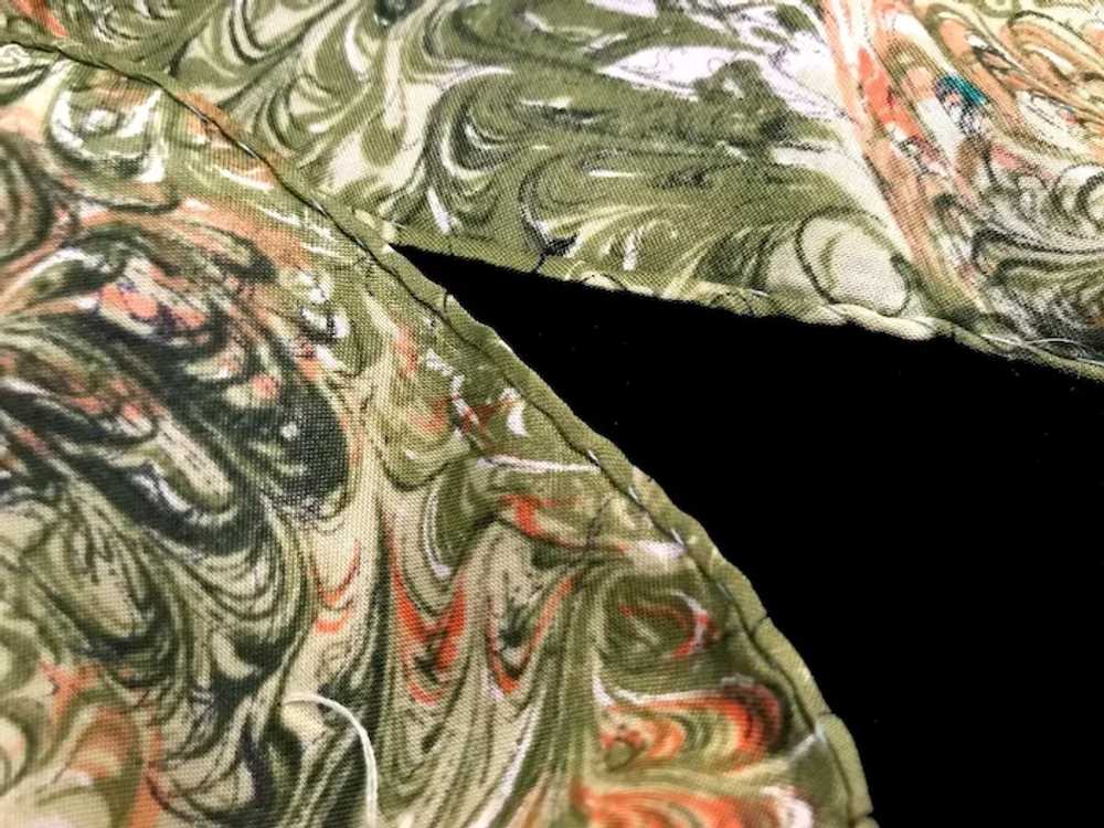 Hand Painted Sheer Silk Scarf,  30" Square - image 5