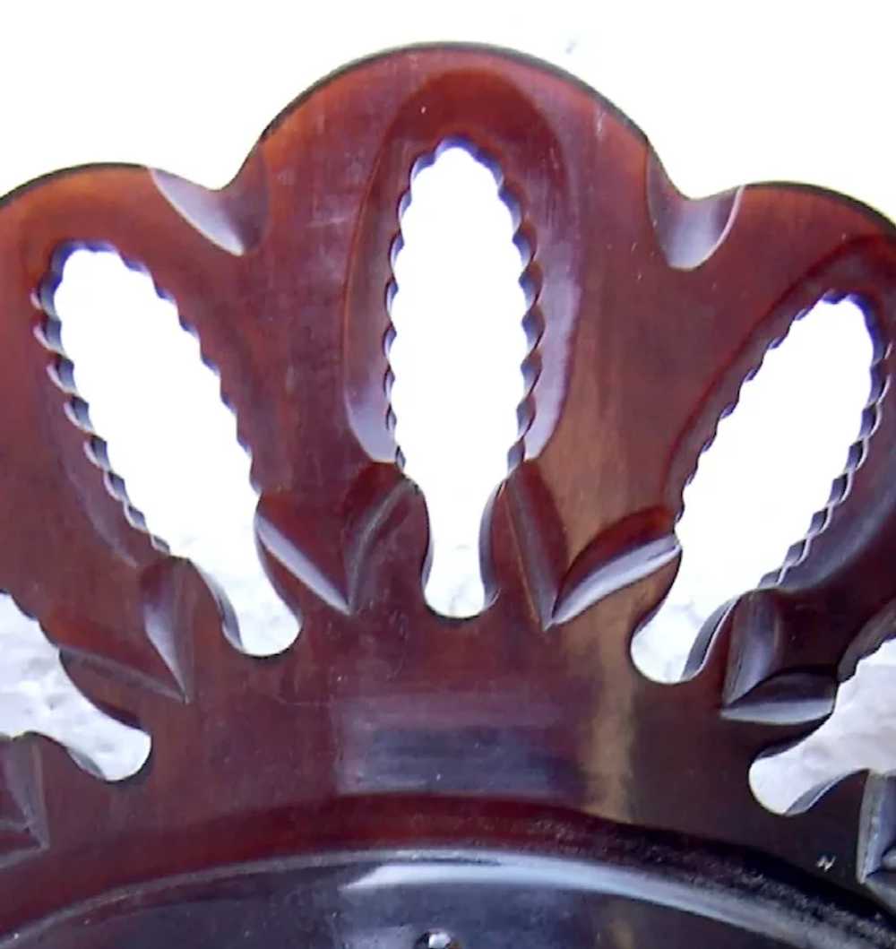 Victorian steer horn hair comb Spanish mantilla s… - image 4