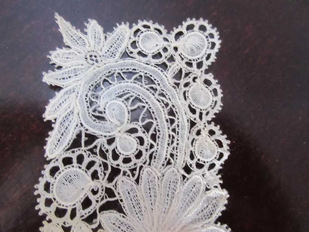 Antique Honiton Lace High Collar, Victorian Fine … - image 8