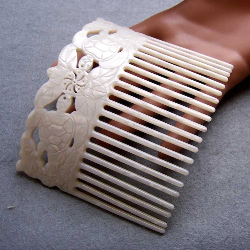 Mother of pearl effect hair comb hair accessory - image 6