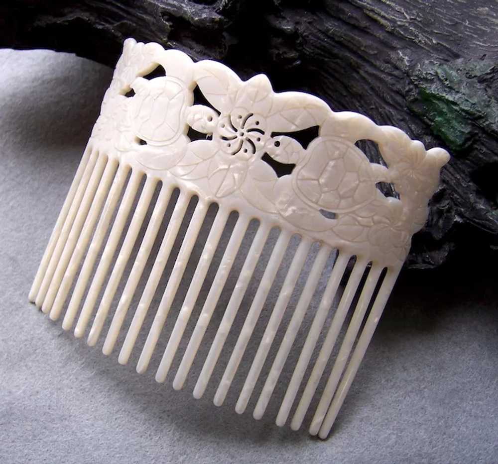 Mother of pearl effect hair comb hair accessory - image 7