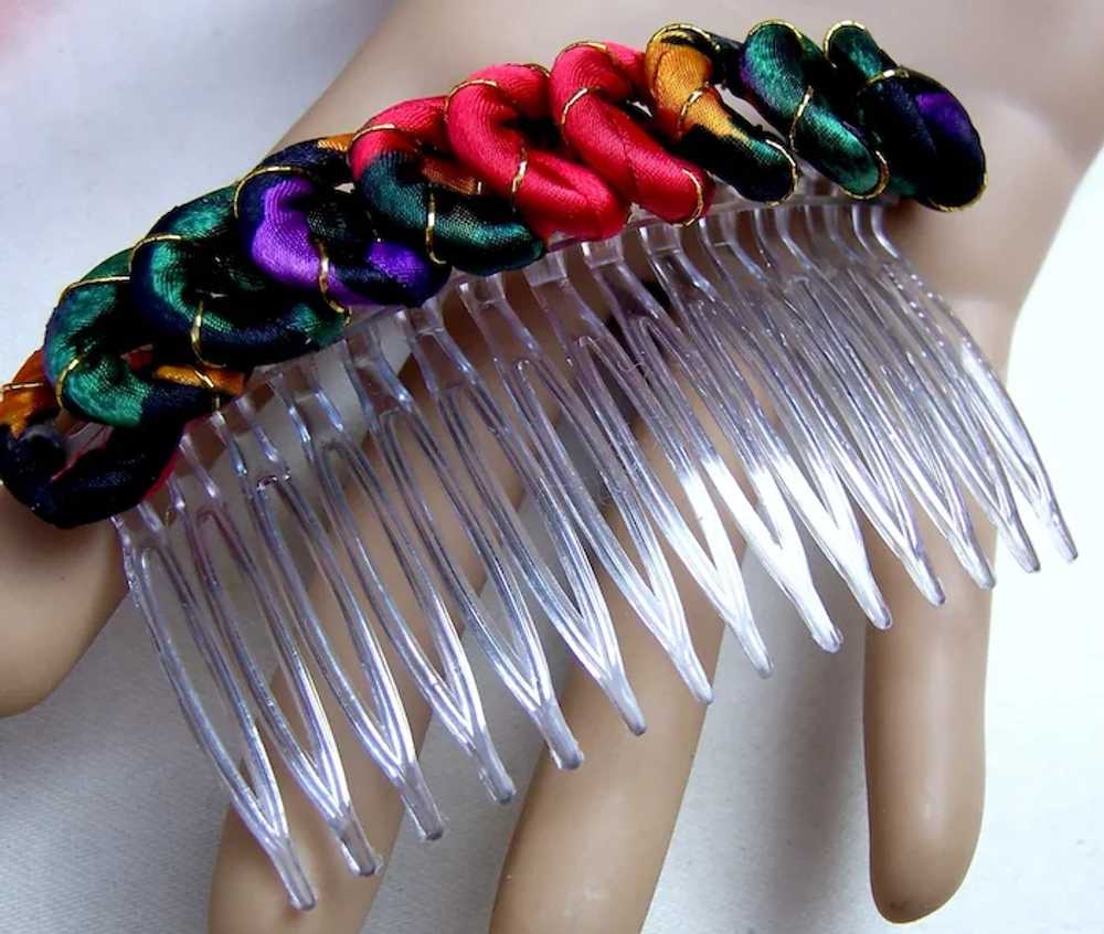 8 Rockabilly 1980s hair combs multi colour mixture - image 5