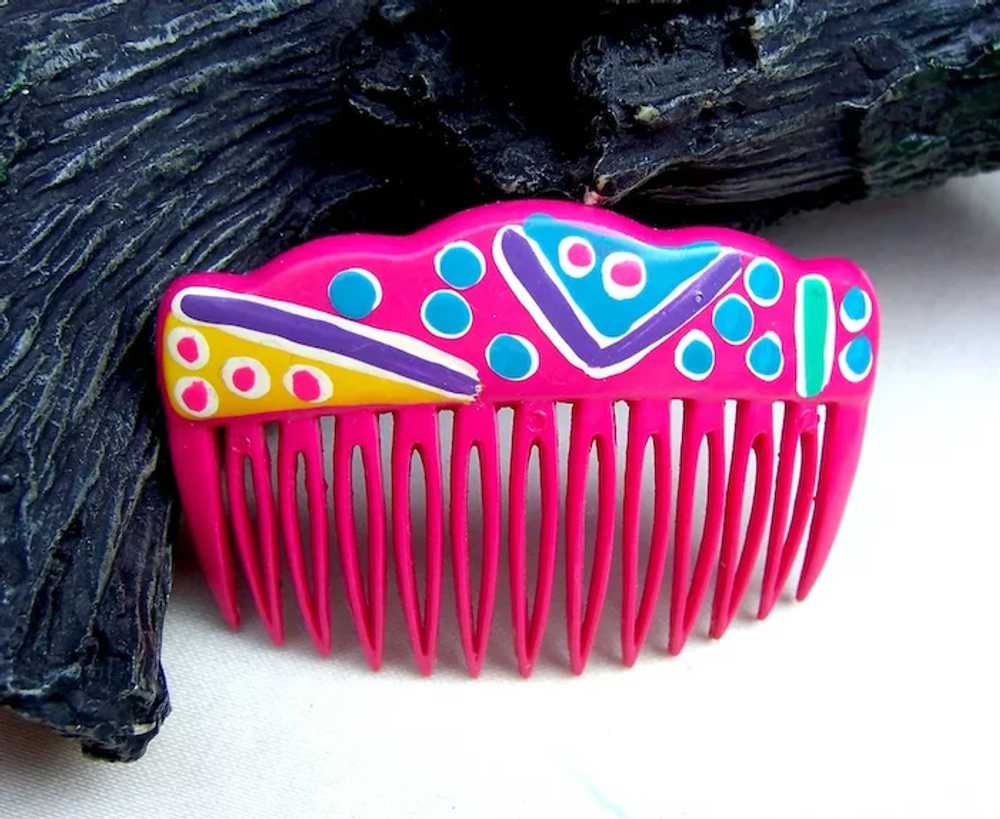 8 Rockabilly 1980s hair combs multi colour mixture - image 7