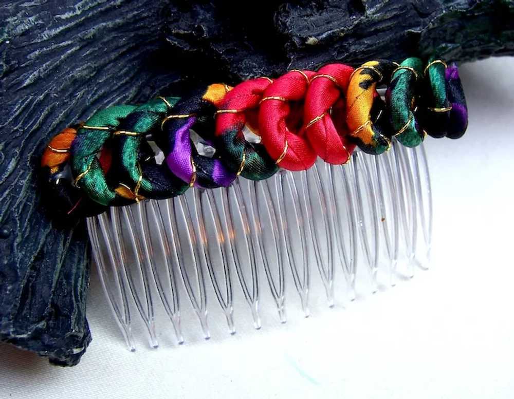 8 Rockabilly 1980s hair combs multi colour mixture - image 8