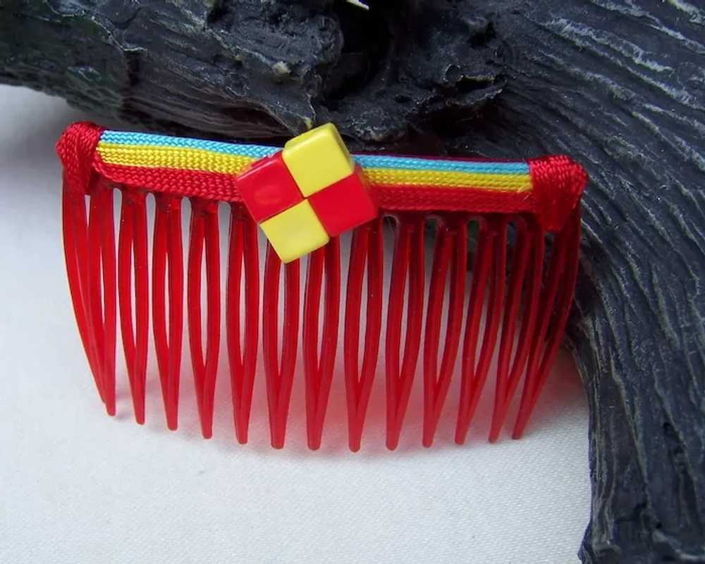 8 Rockabilly 1980s hair combs multi colour mixture - image 9