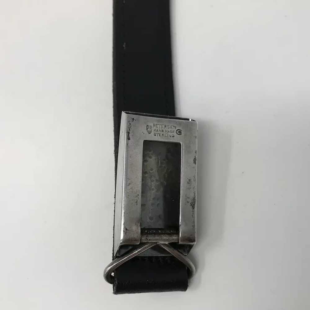 Carl Poul Petersen Silver Leather Belt - image 2
