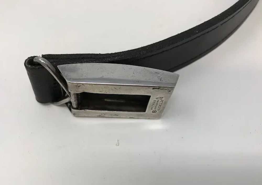 Carl Poul Petersen Silver Leather Belt - image 3