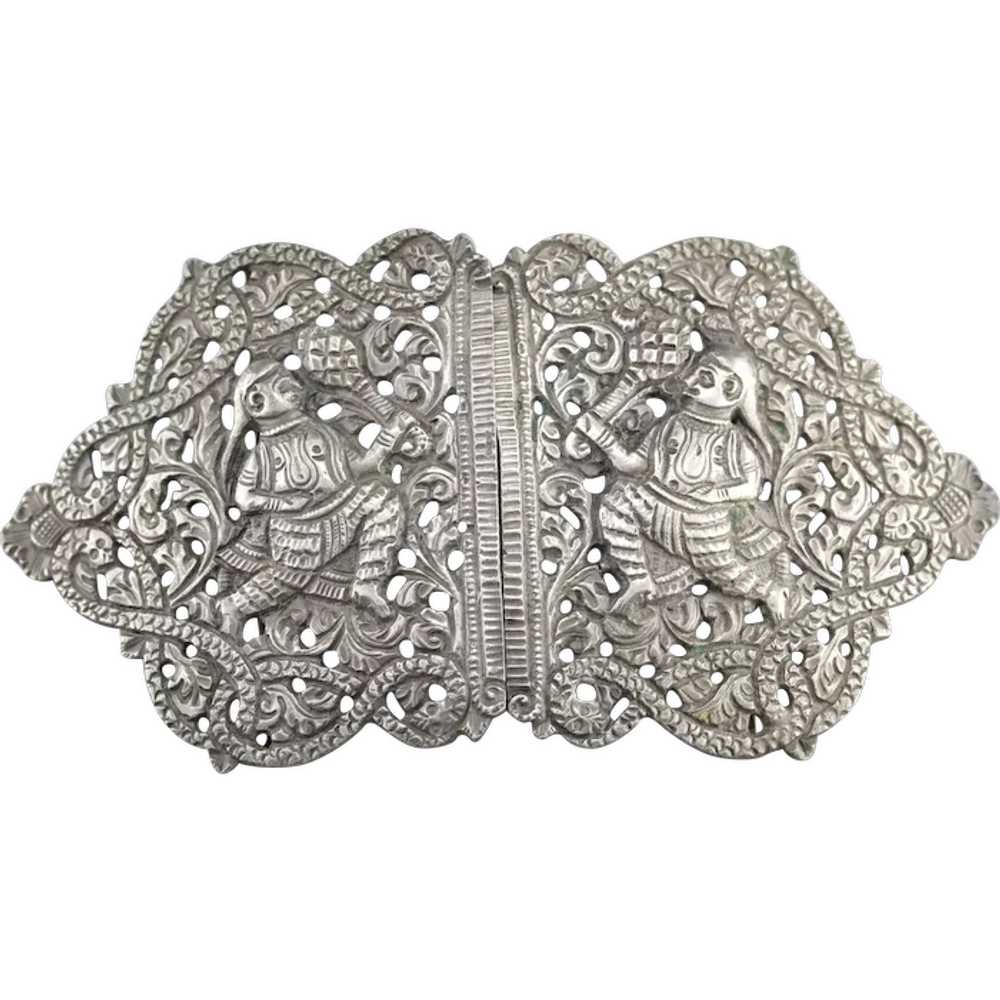 Ornate India Vintage Belt Buckle - image 1