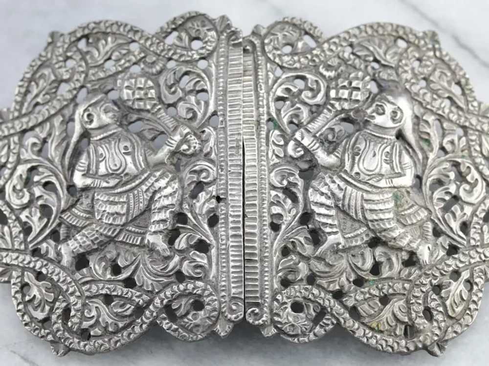 Ornate India Vintage Belt Buckle - image 4