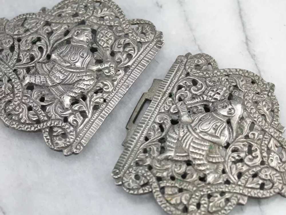 Ornate India Vintage Belt Buckle - image 6