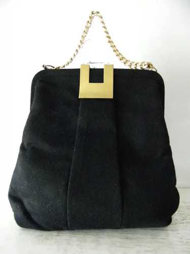 Black Wool Felt Handbag by G. D. K.