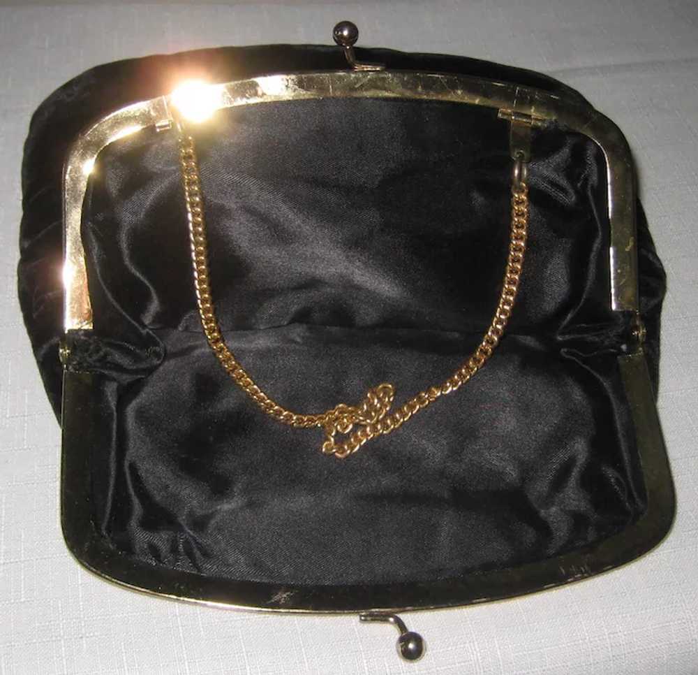 1950's Black Velvet Fold-over Handbag - A Madison… - image 4
