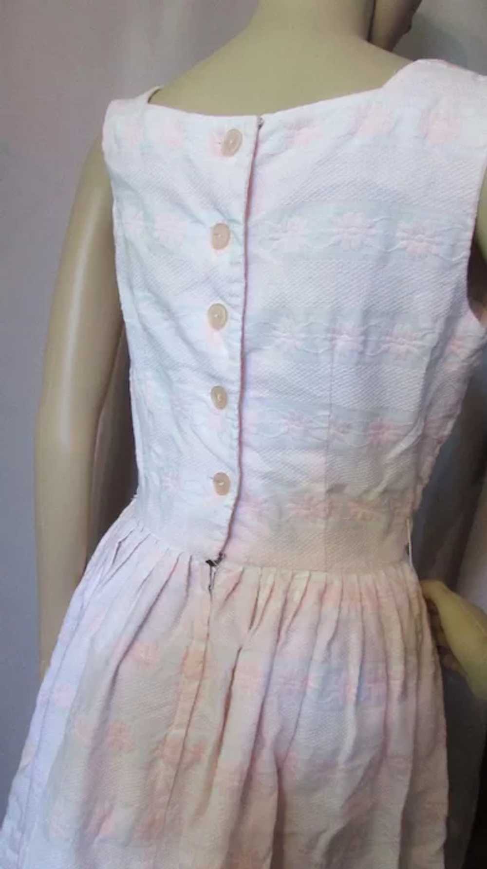 Sweet Sleeveless Summer Dress in Pink Embroidery … - image 6