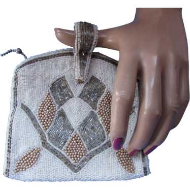 Vintage Beaded Evening Purse Clutch Style in Faux… - image 1