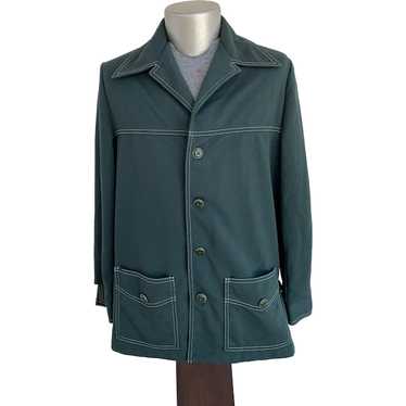 Green 1970s Leisure Suit Jacket