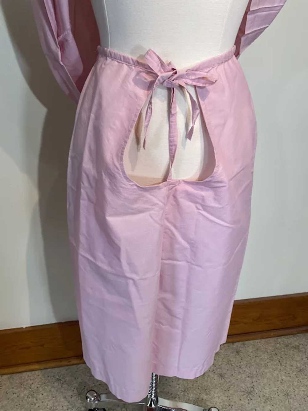 Vintage 1950s Pink Cotton Maternity Top and Skirt - image 6