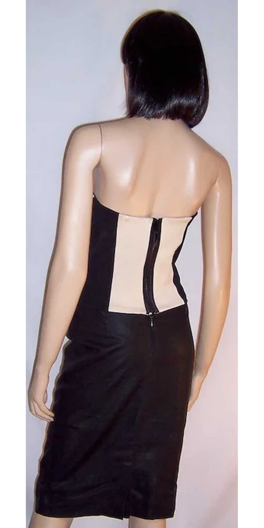 Black  & White Color-Blocked Bustier by bebe - image 3