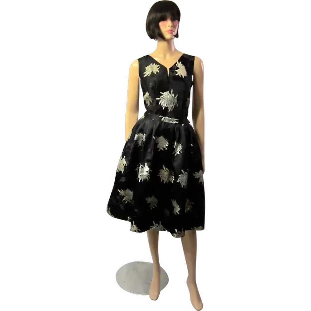 1960's Black and Silver Ensemble, Custom-Made in … - image 1