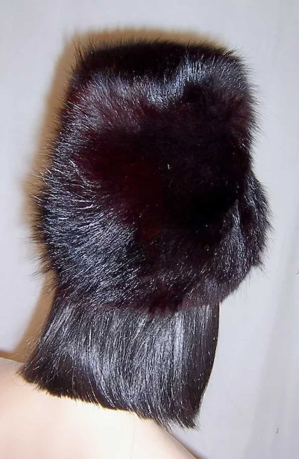 1960's Black Fox Fur Hat - image 4