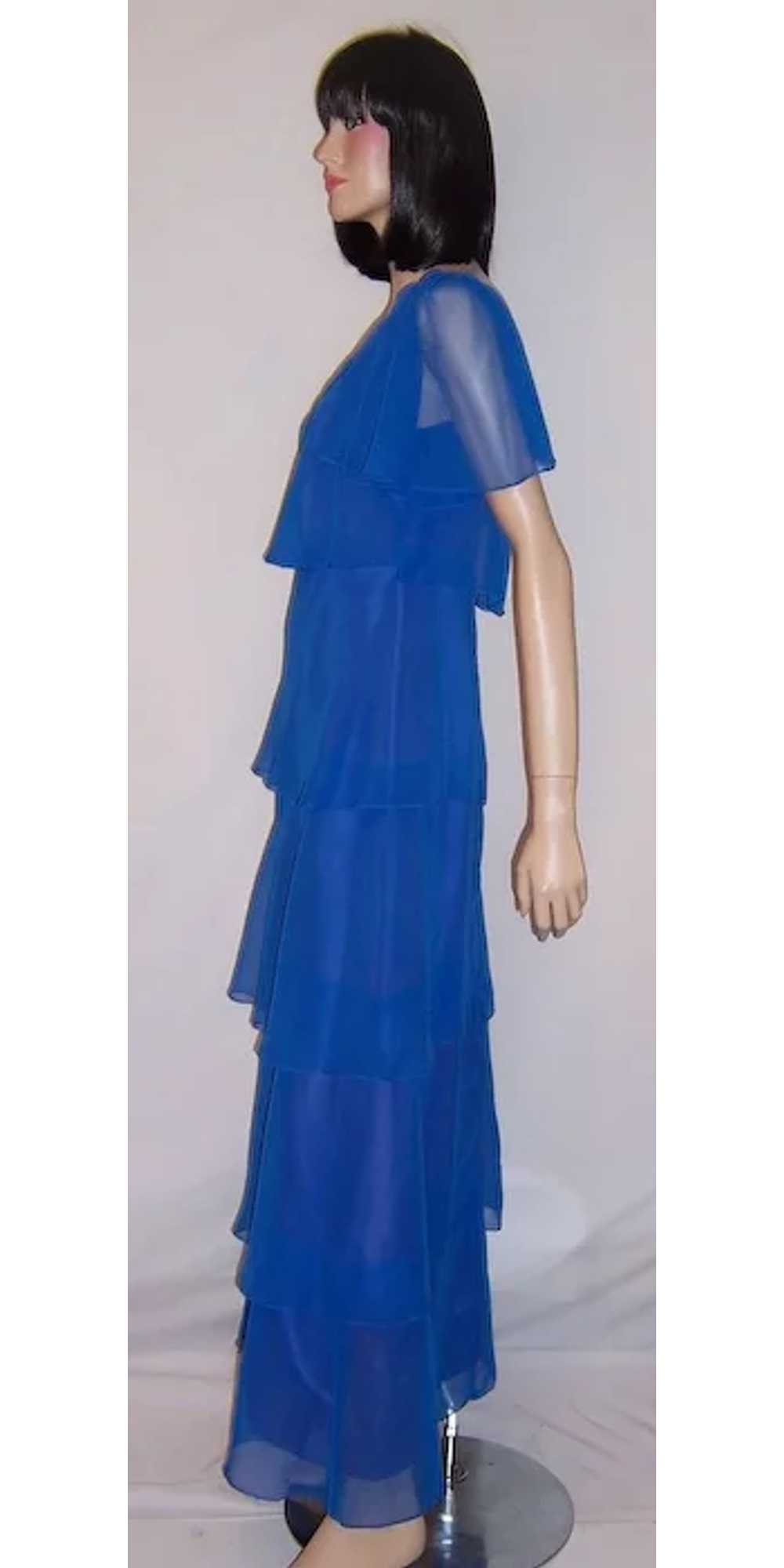 Bachelor Button Blue Chiffon Gown from B. Altman … - image 2