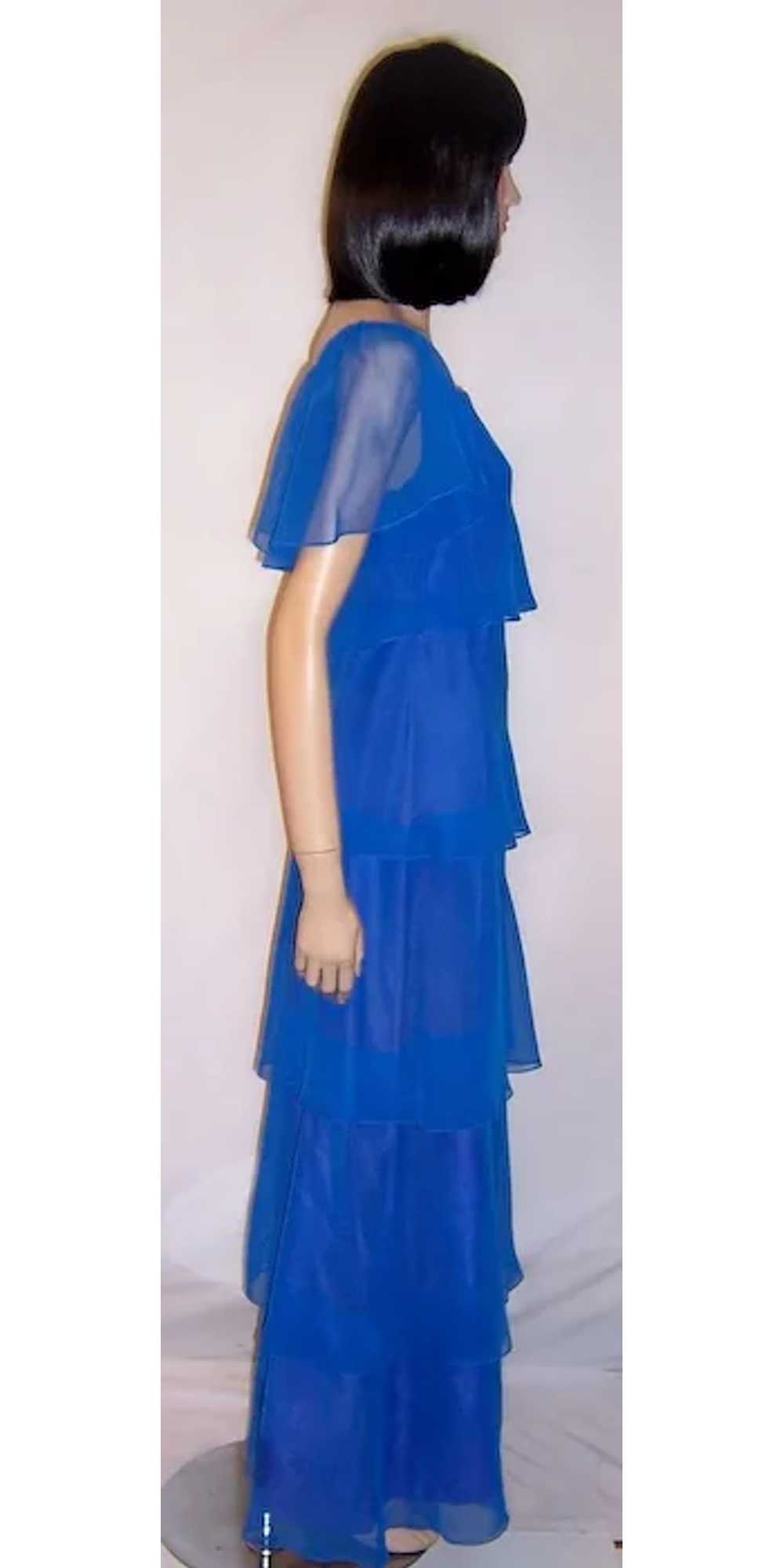 Bachelor Button Blue Chiffon Gown from B. Altman … - image 4
