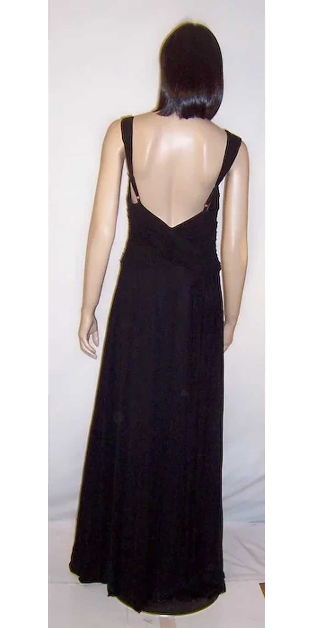 BCBGMAXAZRIA Black Floor Length Evening Gown with… - image 3